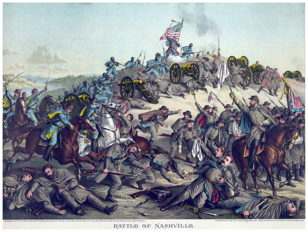 Decor War Poster. Fine Graphic Art. Battle of Nashville. Home Wall Design. 1218