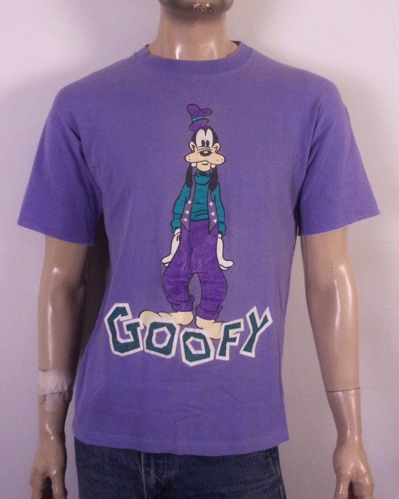 vintage 90s Disney Originals Goofy T-Shirt 2 Ply Sleeve Single Stitch USA S/M