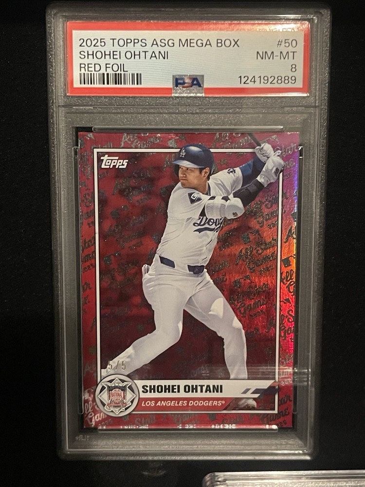 2025 Topps ASG Shohei Ohtani #50 Red Foil /5 BOOKEND 5/5