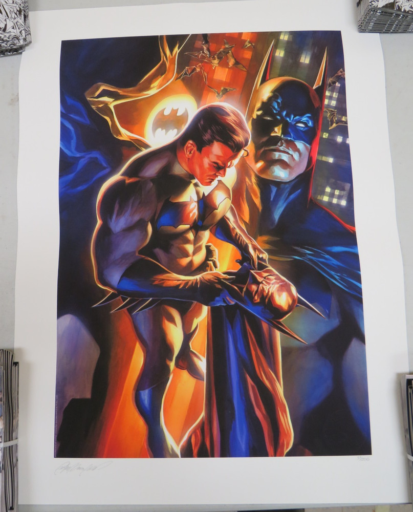 The Batman Fine Art Print Signed Felipe Massafera 18x24 Poster Sideshow 37/200