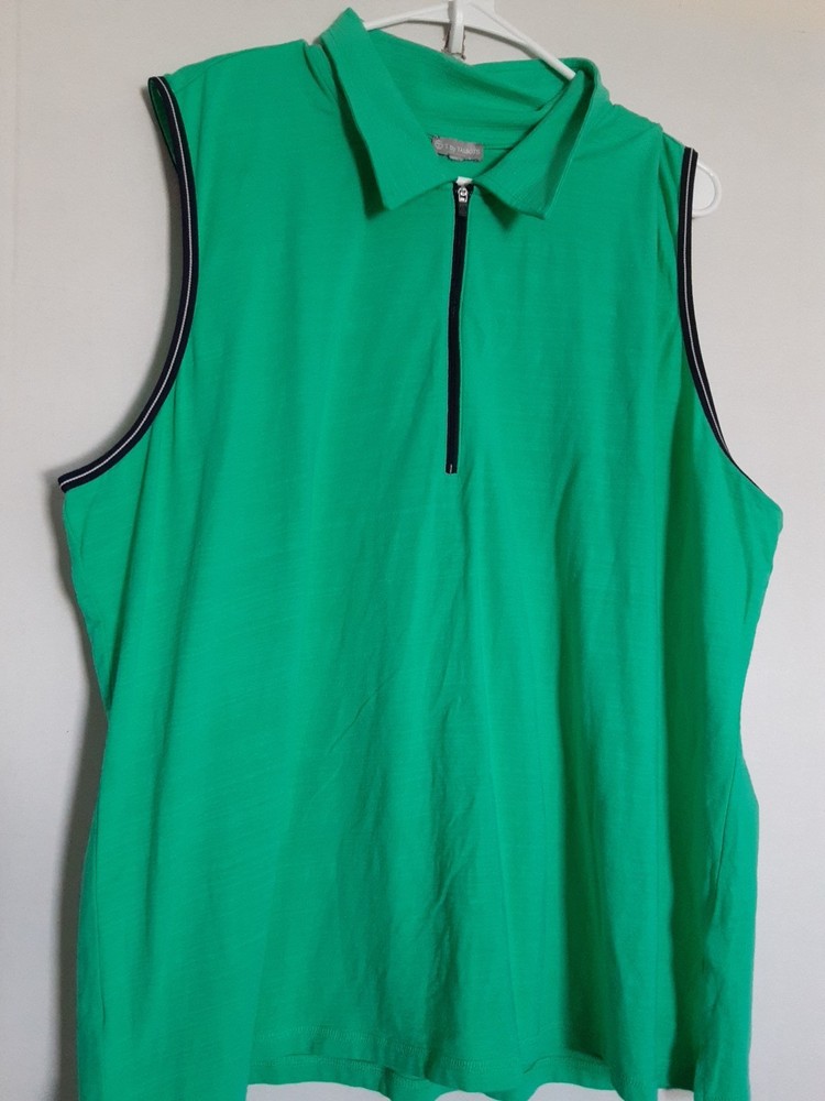 T By Talbot Quarter Zip Sleeveless Top Womens Size 3x