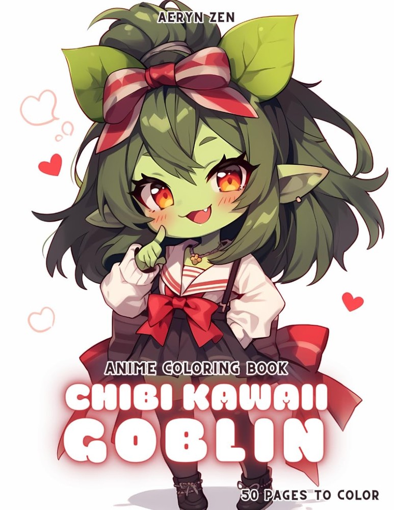 Anime Coloring Book: Chibi Kawaii Goblin