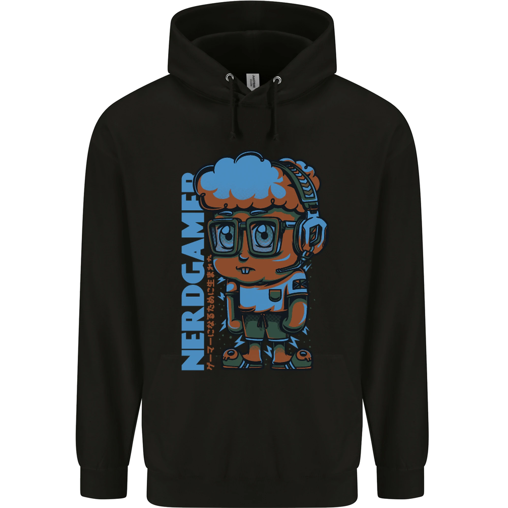 Nerd Funny Gamer Gaming Mens 80% Cotton Hoodie