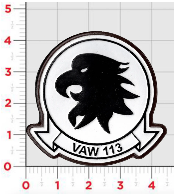NAVY VAW-113 BLACK EAGLES COLOR LEATHER PATCH
