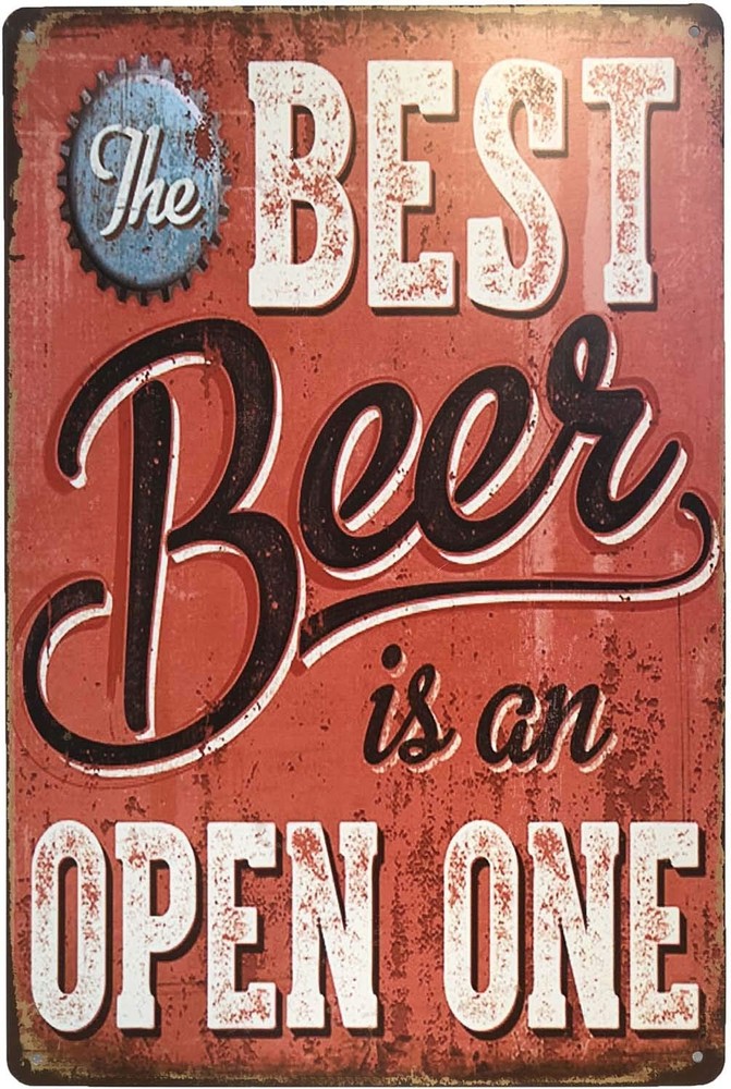 Bar Decorations Signs Vintage Metal Tin Sign Funny Beer Signs Home Bar Decor ...