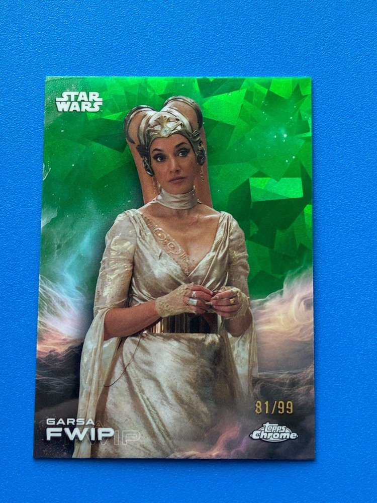 2025 Topps Chrome Sapphire Star Wars Garsa Fwip Green Sapphire /99