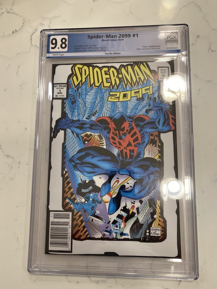 Spider-Man 2099 #1 - PGX 9.8 Not CGC - 2nd Print Toy Biz Variant Marvel Comics