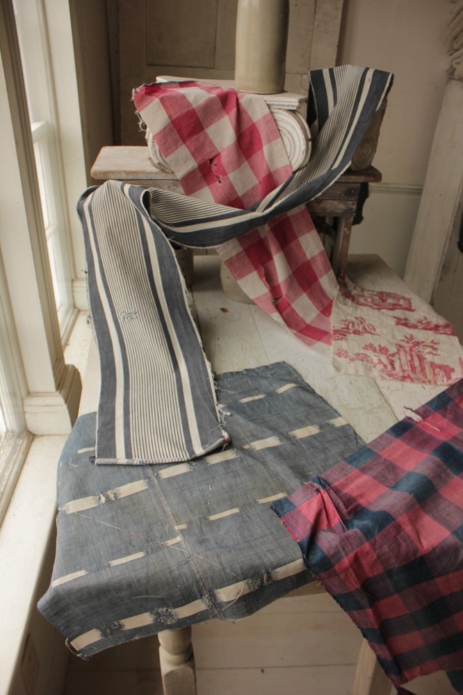 Antique French fabric vintage PROJECT BUNDLE CUTTING PACK sewing quilting