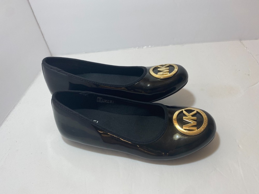 Michael Kors Black and Gold Womans Shoes, U.S size 4, Fair-good condition.