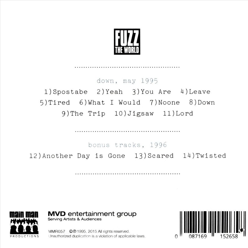 Fuzz The World Still Down After 20 Years New Cd