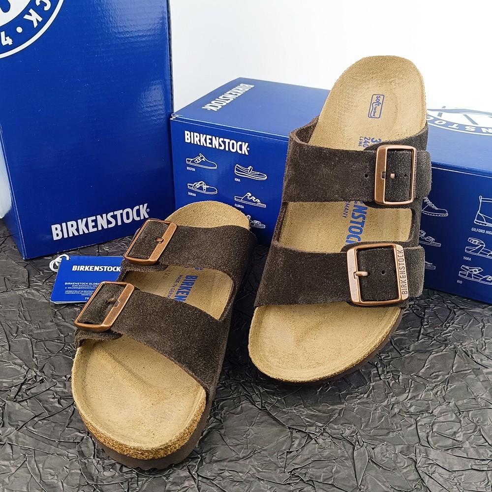 Birkenstock Arizona Mocha Soft Footbed Sandals Suede Leather EU 37-45