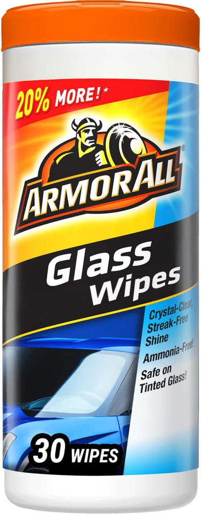 Car Glass Wipes, Auto Glass Cleaner for Film and Grime, 30 Count