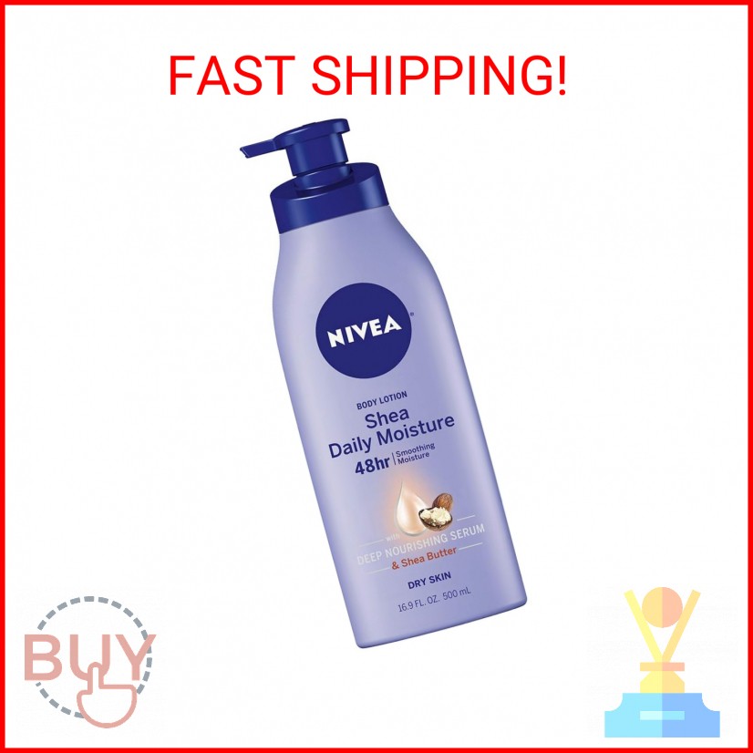 NIVEA Shea Nourish Body Lotion for Dry Skin with Hyaluronic Acid and Shea Butter-image