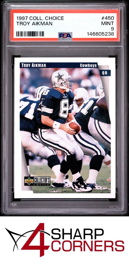 1997 Collector's Choice #450 Troy Aikman Hof Pop 2 Psa 9Stay in the know. Follow us on eBay