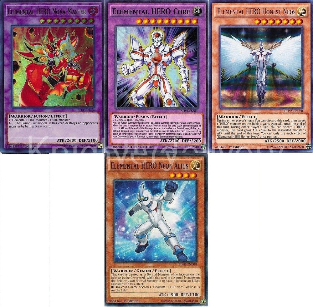 Elemental Hero Deck with Nova Master Honest Neos 44 Cards Yugioh TCG