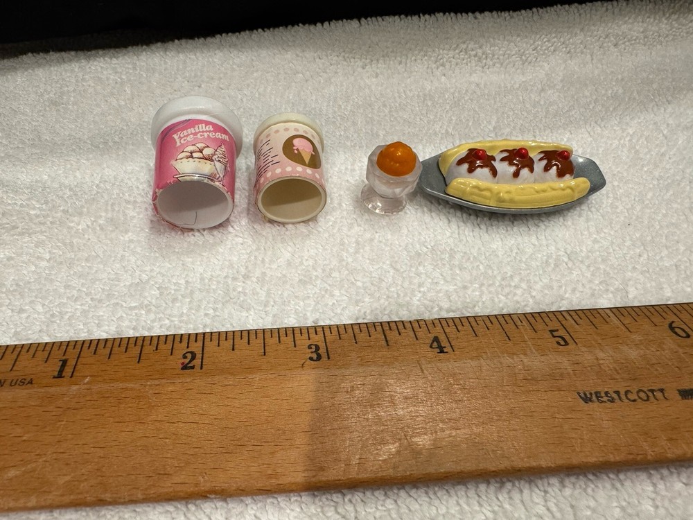 Vintage Barbie Ice Cream Banana Split Ice Cream Tub Kitchen Littles Dream House