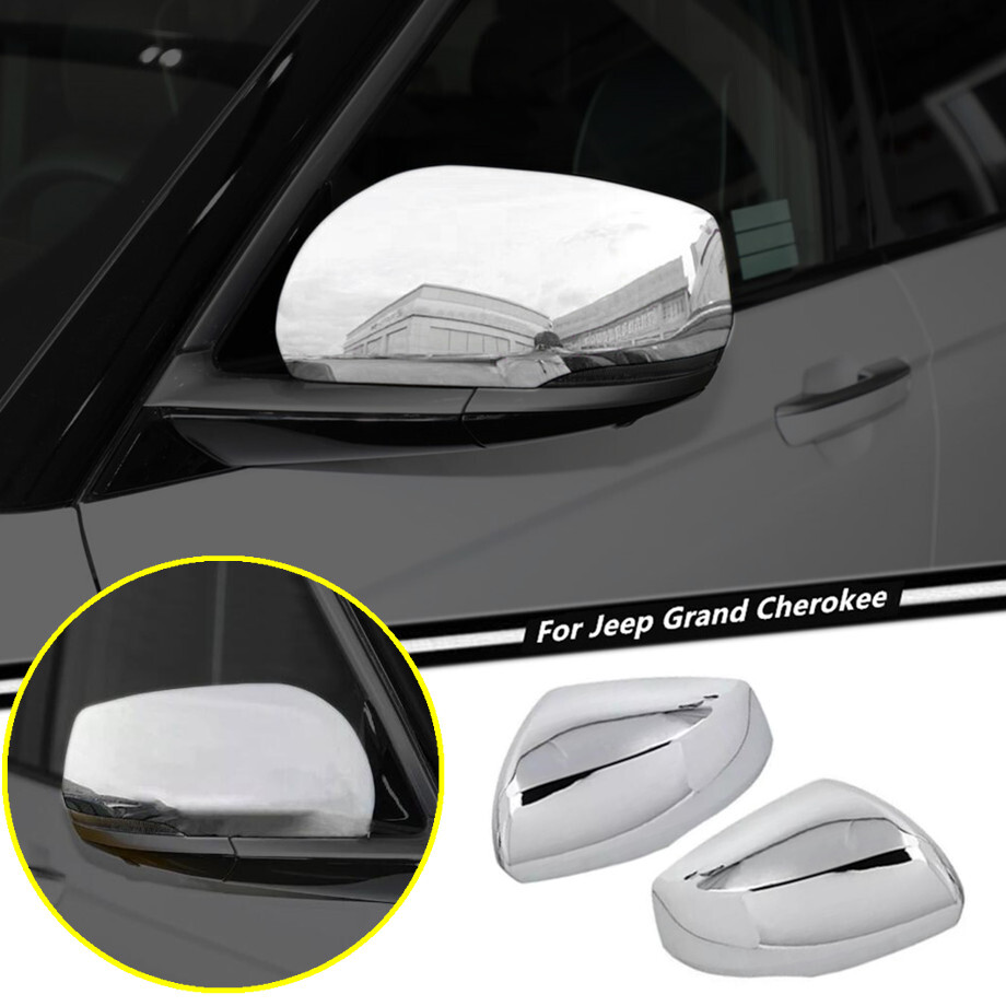 Car Side Mirror Cover Trim For Jeep Grand Cherokee 2022-2024 Accessories Chrome