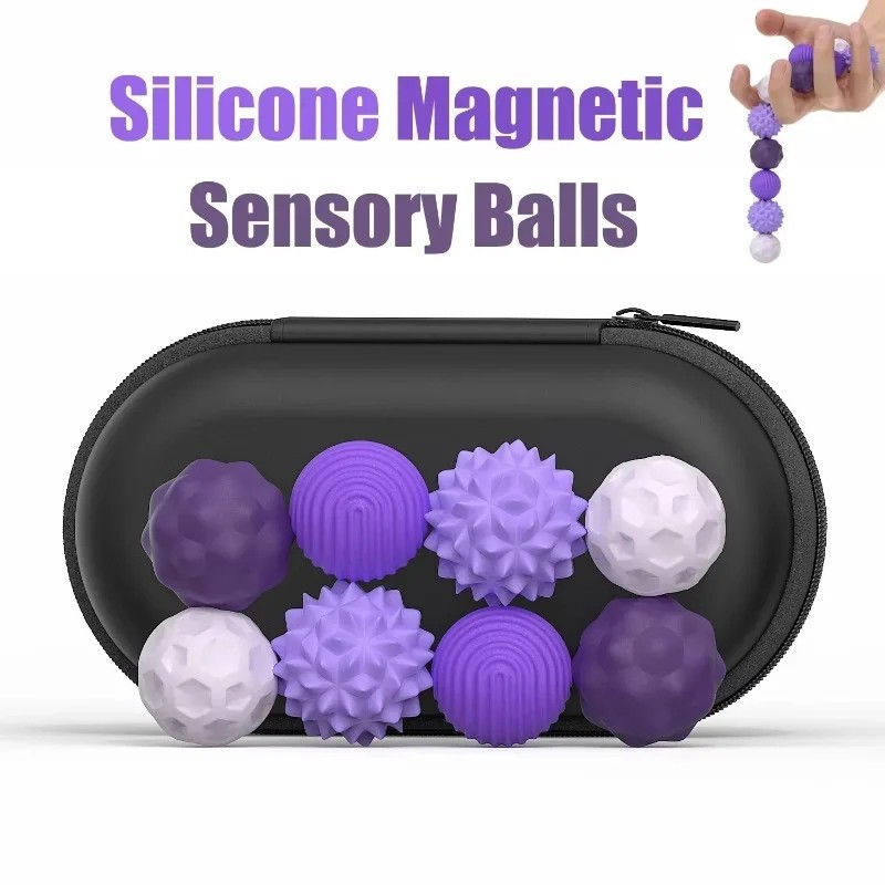 8pcs Magnetic Toy EDC Anti Stress Relief Toys Fidgeting Antistress Anxiety Sen