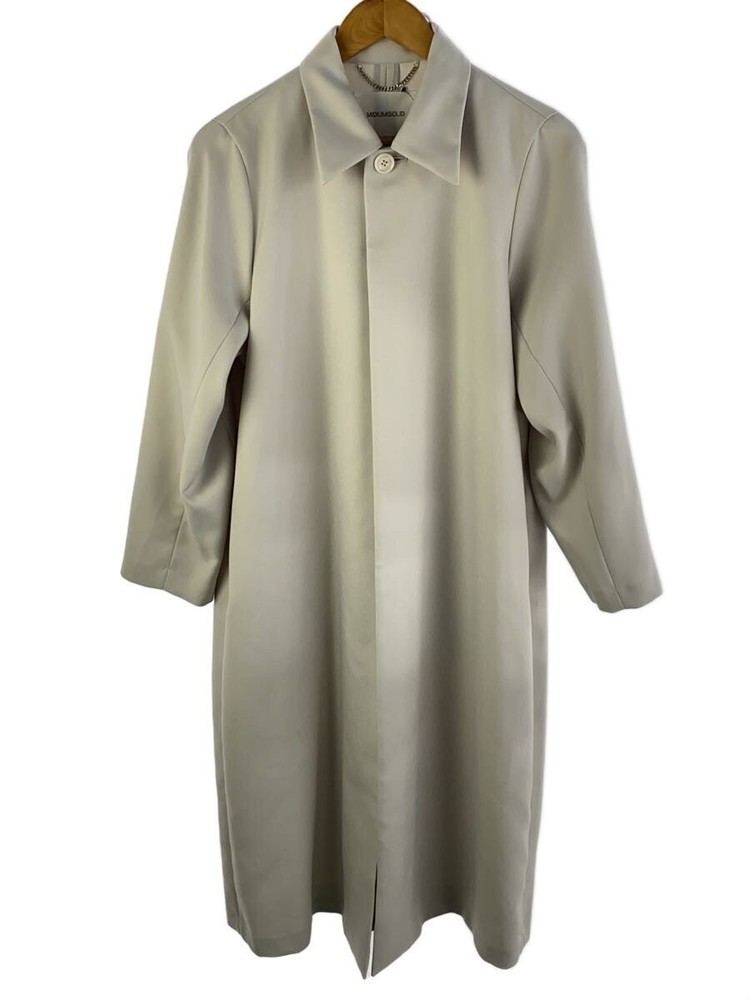 Midiumisolid Stainless Steel Collar Coat/38/Polyester/Gry 1599