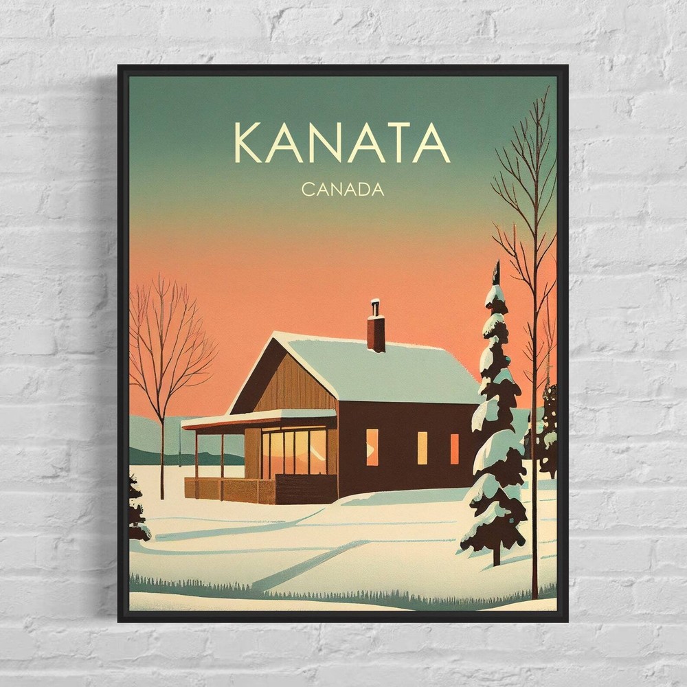 Kanata Canada Retro Art Print Kanata Wall Art Illustration Kanata Vintage