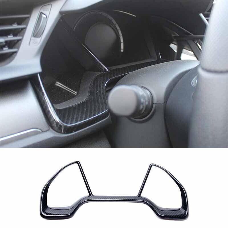Cubierta de cuadro de tablero de instrumentos de fibra de carbono ABS para consola central Honda Civic 2016-2021