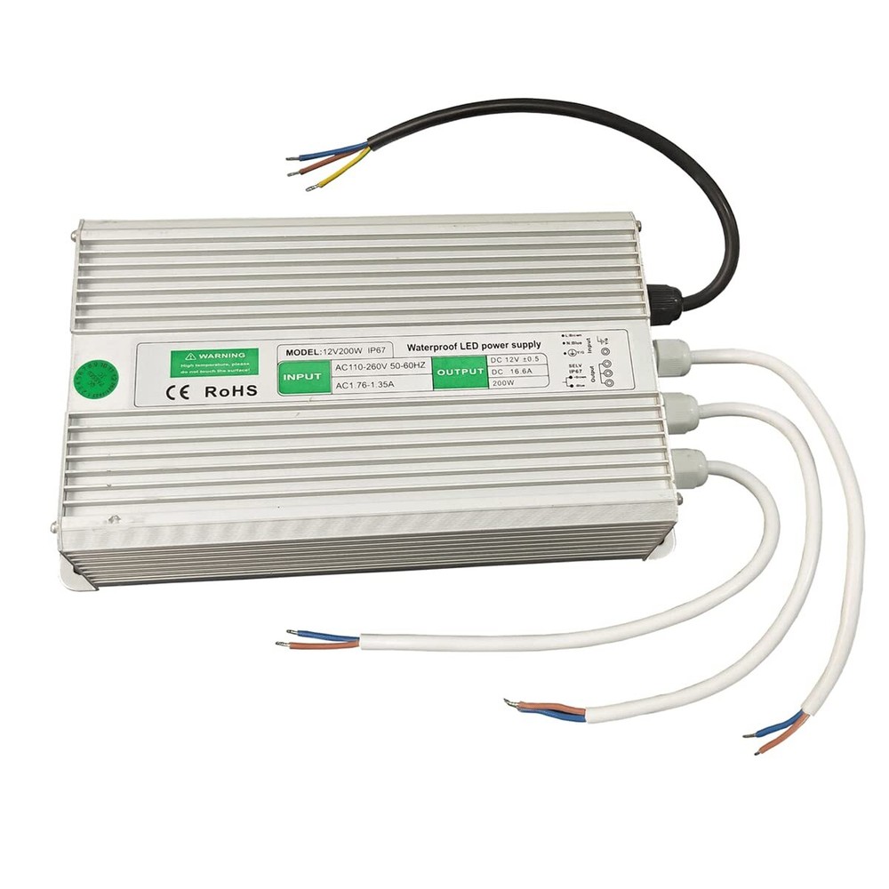 LED Light Driver outdoor Waterproof Transformer Power Adapter AC-DC 12V