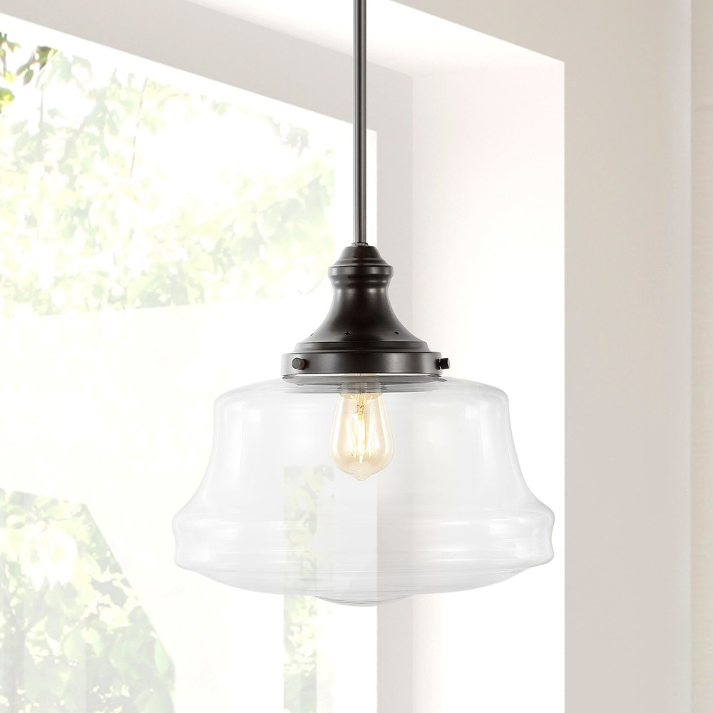 Olivier 14 Inch Bohemian Farmhouse LED Pendant Light in Oil Rubbed Bronze
