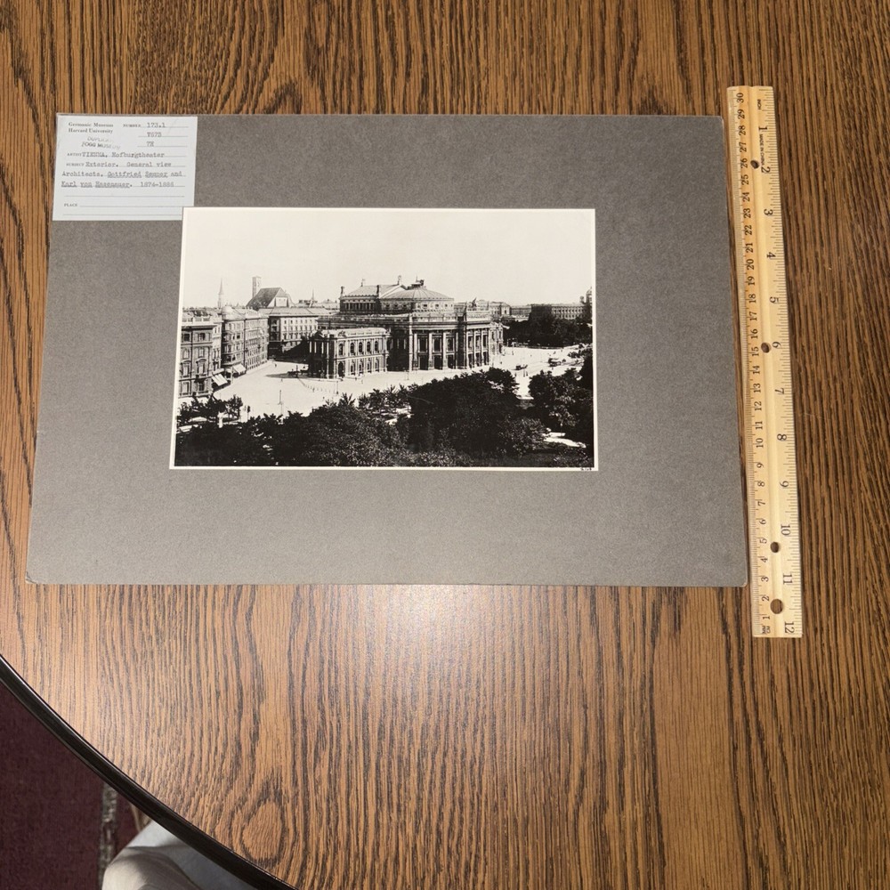 Vintage Hofburg Theater Mounted German Architecture Photo Karl von Hasenauer