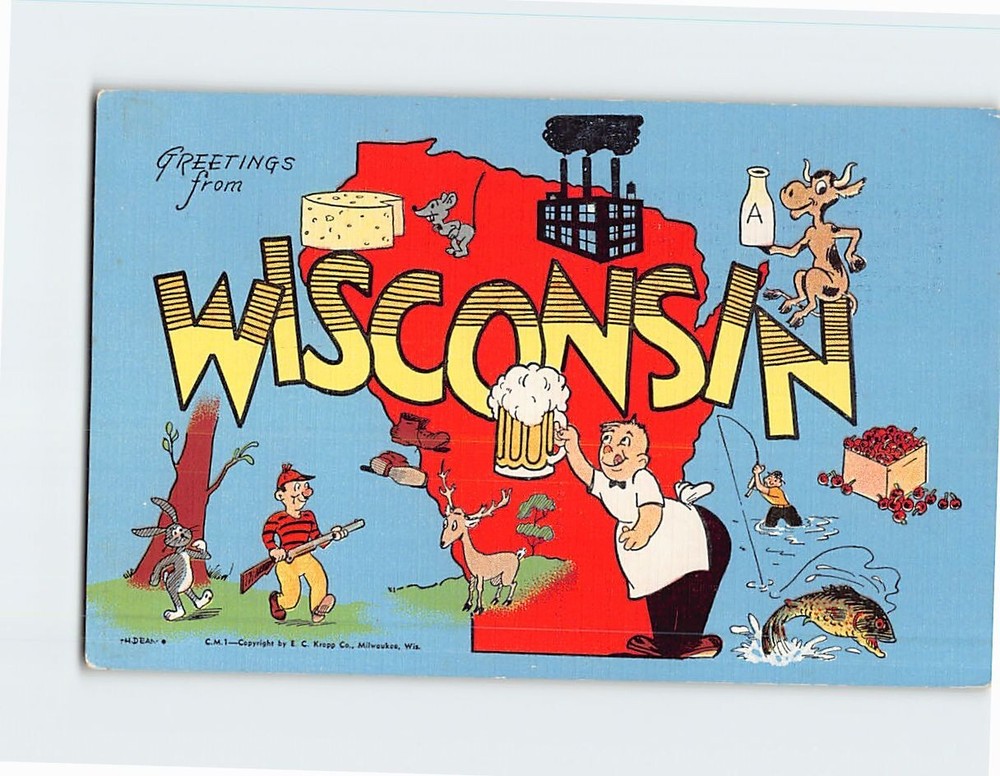 Postcard Greetings from Wisconsin USA