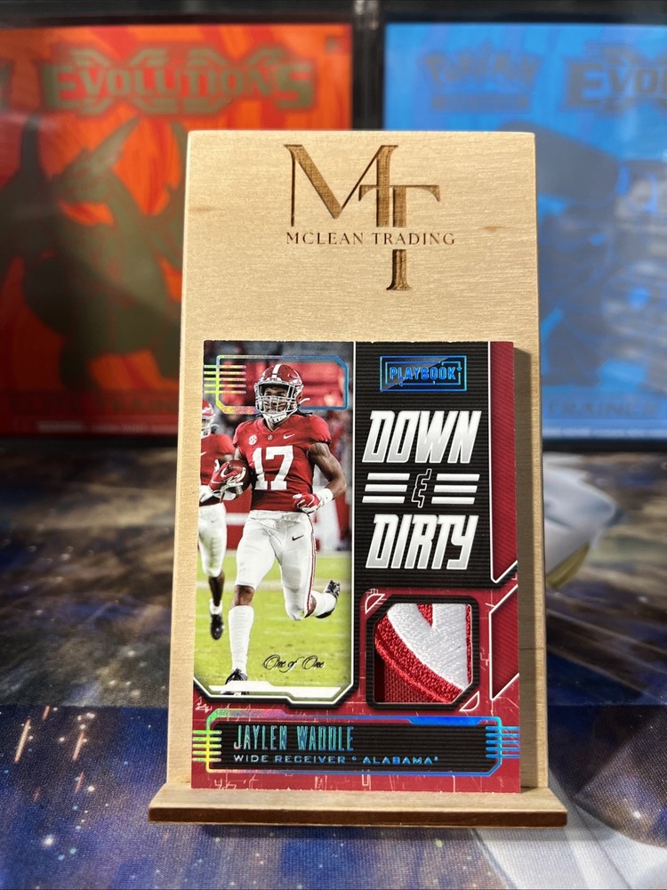 2021 Panini Chronicles Jaylen Waddle Playbook 1/1 Patch Down & Dirty Conference