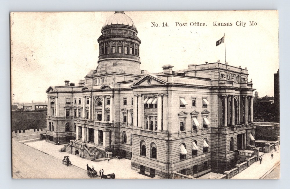 Postcard Missouri Kansas City MO Post Office 1910s Posted Divided Back