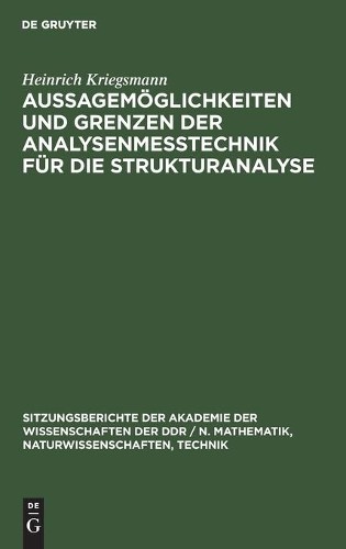 Heinrich Kriegs Aussagemöglichkeiten Und Grenzen Der Analysenmeßtechn (Hardback)