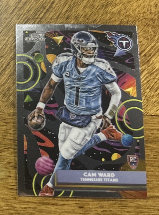 Cam Ward 2025 Topps Cosmic Chrome RC Base Set Rookie #195 Titans