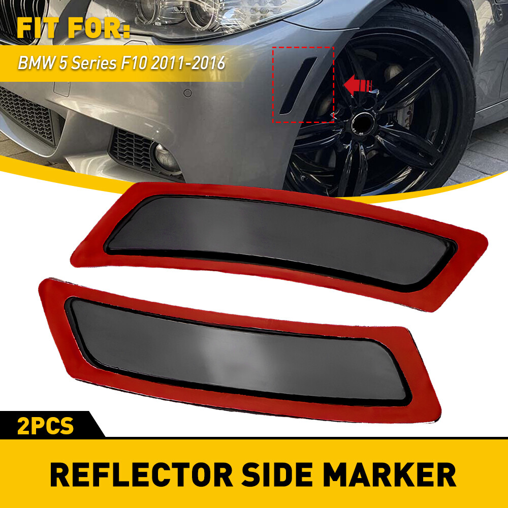 2011-2016 BMW 5 Series F10 Smoked Lens Sequential LED Side Marker Lights
