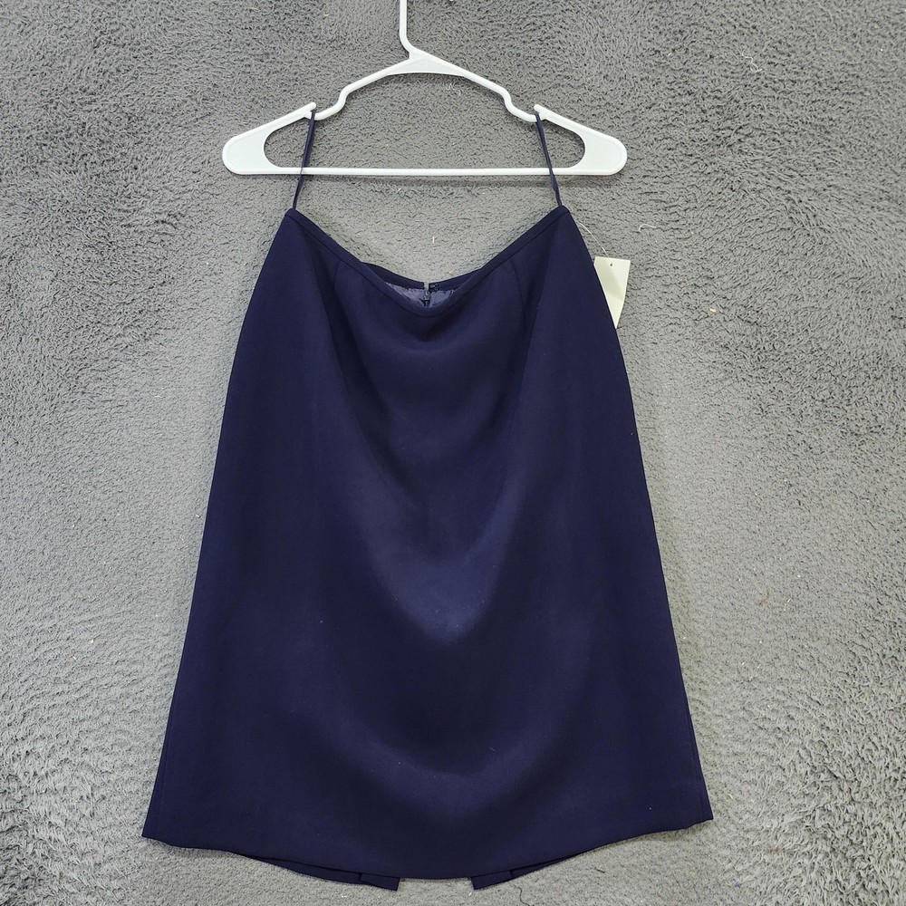 Tahari Arthur S Levine Skirt Womens 8 Purple Pencil Lined Back Slit Work Office
