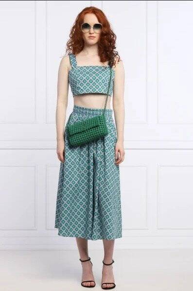 NWT Marella Glauco Midi Skirt in Stretch Cotton SZ 4 $295