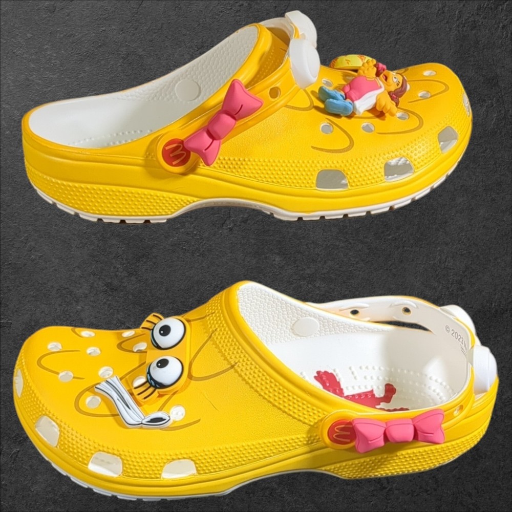 Crocs x McDonald's Birdie Men's 10 Women's 12 Classic Clog Yellow Jibbitz
