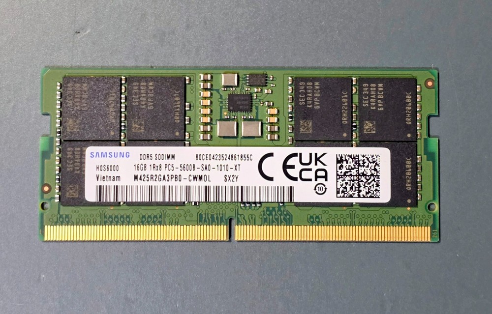 Samsung 16GB DDR5 5600MHz SO-DIMM Laptop RAM M425R2GA3PB0 Memory Module