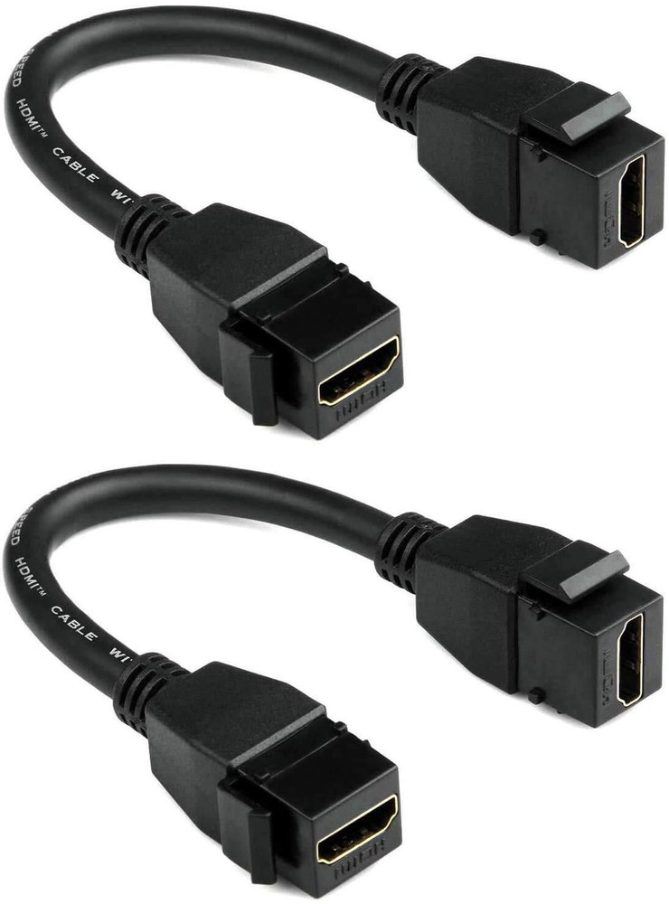 HDMI Keystone Coupler 4K (2-Pack), HDMI Keystone Jack Inserts Female to Femal...