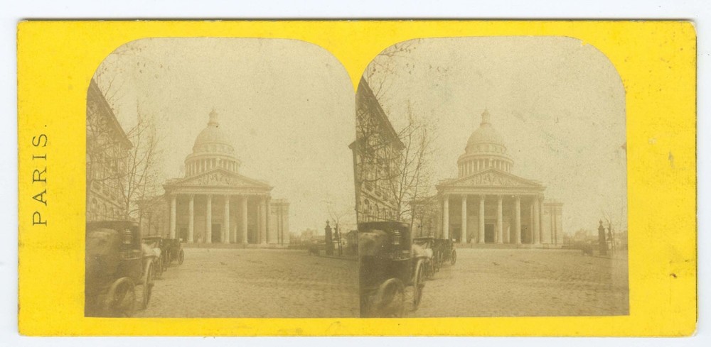 D1394~ FRANCE – c.1860s – Paris  Panthéon Monument Stereoview