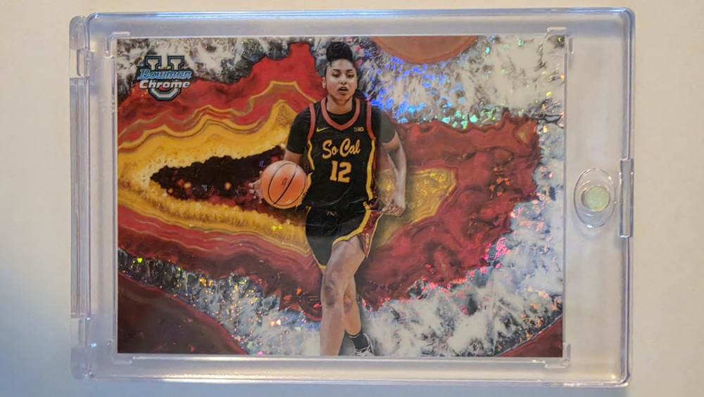 Topps 2025-26 Bowman U Chrome JuJu Watkins Crystallized CNL-4 USC Trojans