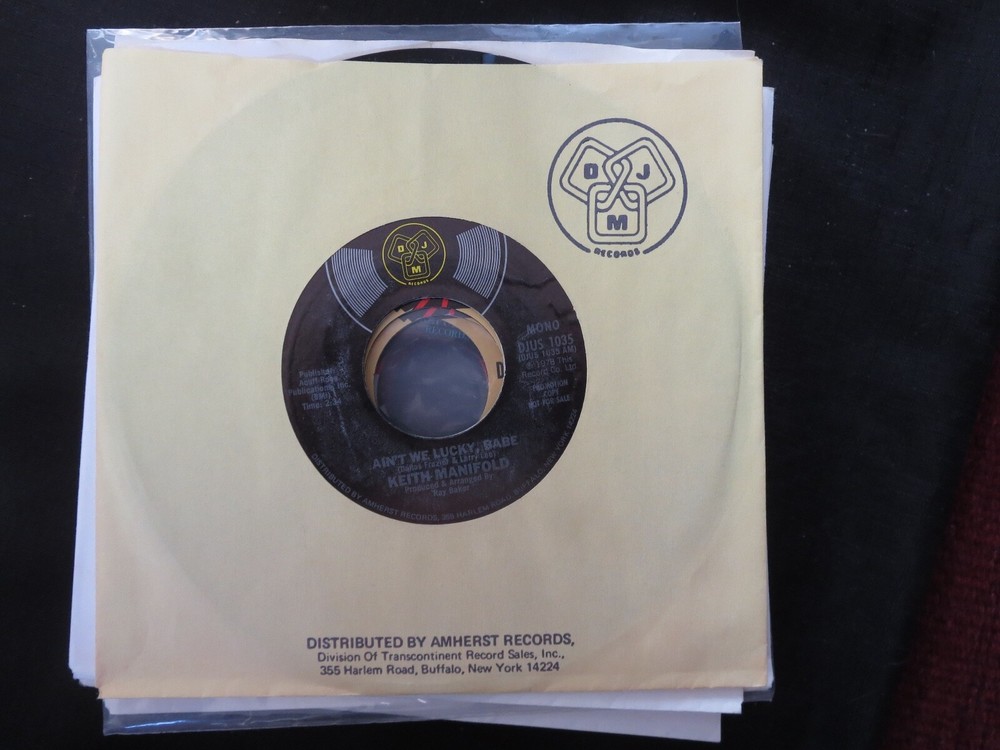 KEITH MANIFOLD - Ain't We Lucky, Baby PROMO Unplayed Old Stock