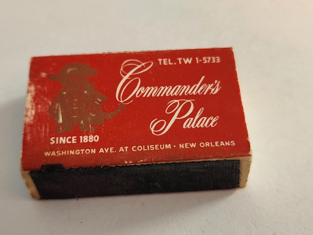 Vintage Commander's Palace Restaurant New Orleans Collectible Matches Matchbox