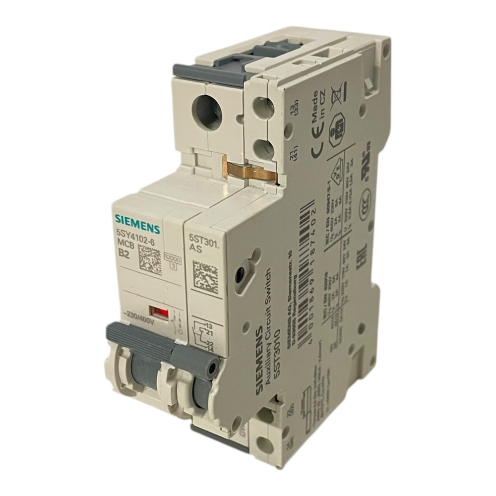 Siemens Circuit Breaker 230/400V 10kA 1-Pole 5SY4102-6 Industrial Use