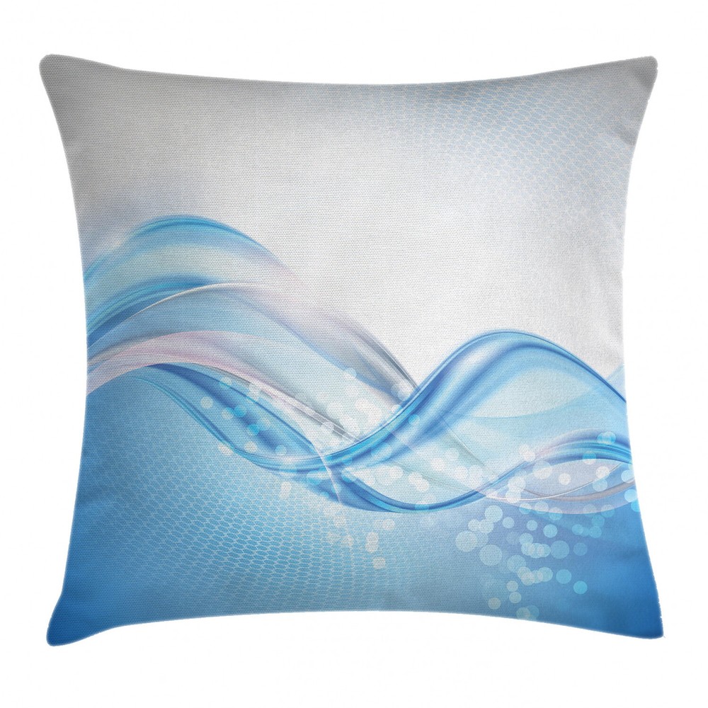 Abstract Modern Wavy Surfer Square Pillow Cover 18 Inches-image