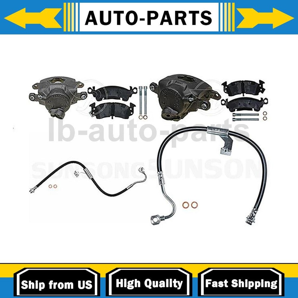 Front Brake Caliper with Hoses Driver Passenger Side Fits Chevrolet G30 6.2L