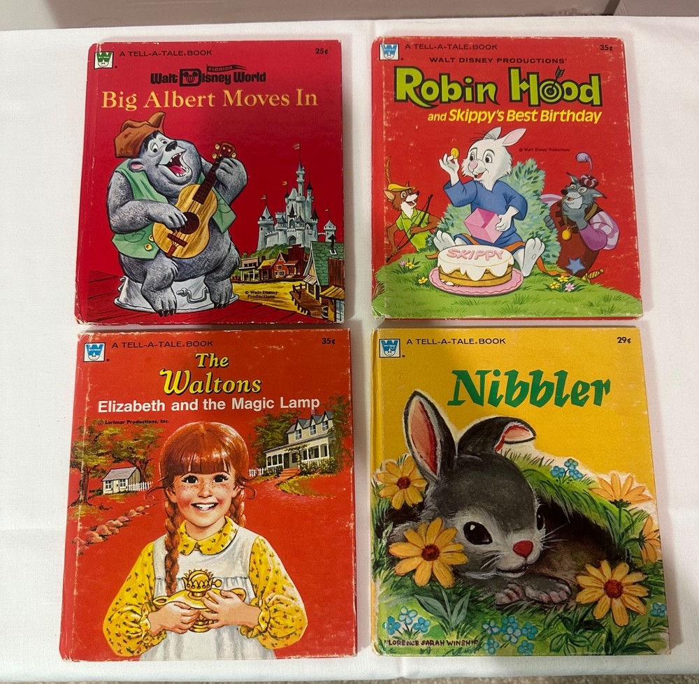 WHITMAN Tell-A-Tale/Rand McNally VINTAGE  1970's CHILDREN'S BOOK LOT OF 4