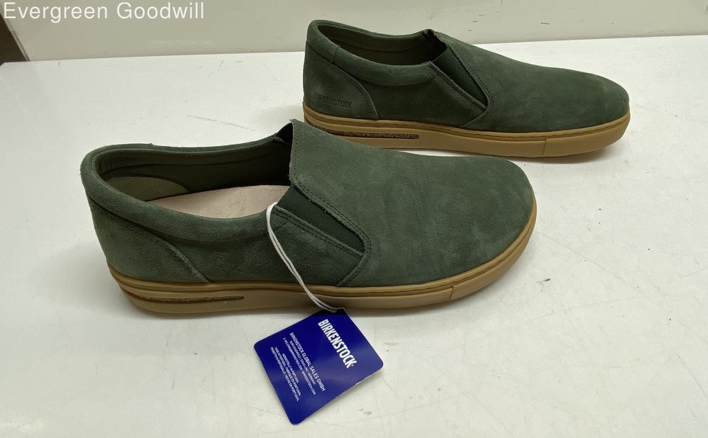 NWOB Birkenstock Men's Oswego Green Suede Casual Slip-On Shoes Size 10