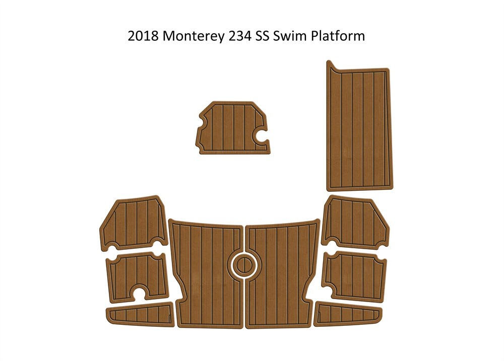 2018 Monterey 234 SS Swim Platform Step Pad Boat EVA Foam Teak Deck Floor Mat