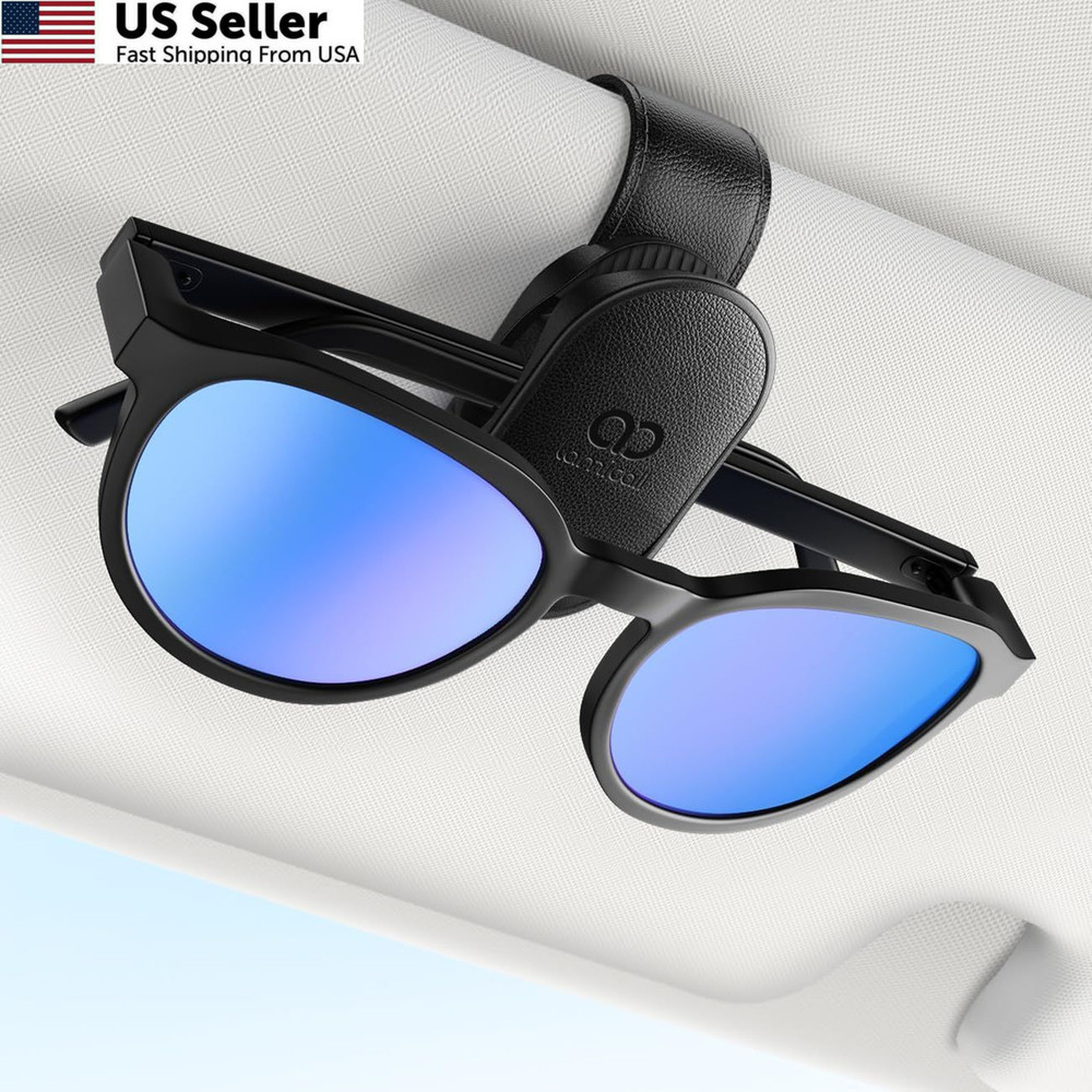 Lamicall Sunglass Holder for Car Visor - [1s One-Hand Access] [Never Black